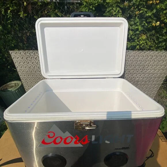 Coors Light Beer Stainless Cooler Bluetooth Speakers LED Lights - Picture 11 of 14